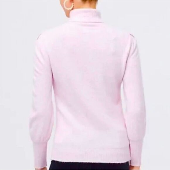 J.Crew Puff-sleeve Turtleneck sweater in extra-soft yarn - Picture 3 of 12